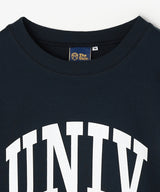 The University. カレッジロゴ スウェット WHITE/NAVY