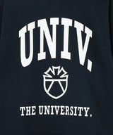 The University. カレッジロゴ スウェット WHITE/NAVY