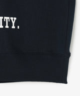 The University. カレッジロゴ スウェット WHITE/NAVY