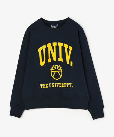 The University. カレッジロゴ スウェット YELLOW/NAVY
