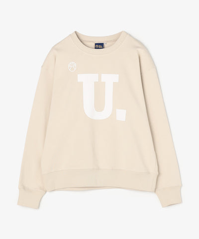 The University. Uロゴ スウェット BEIGE