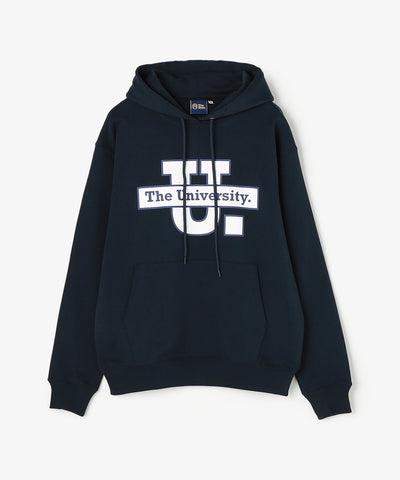 The University. ビッグラインロゴ スウェットパーカー NAVY/WHITE