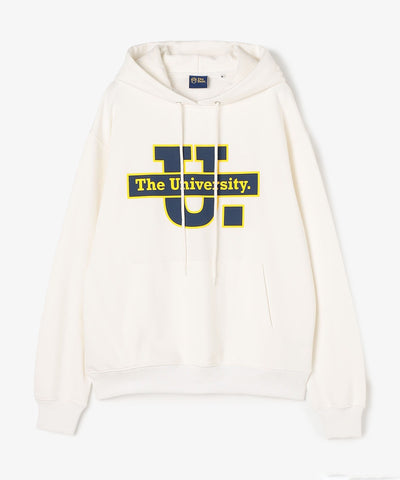 The University. ビッグラインロゴ スウェットパーカー WHITE